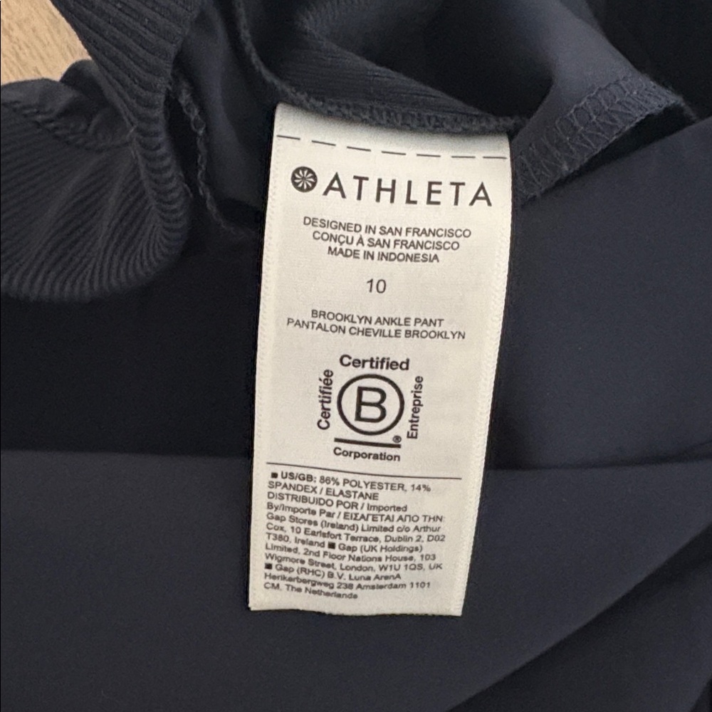 Athleta Brooklyn Ankle Pant in Navy Blue Women’s Size 10 - Picture 4 of 8